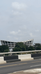 Monday morning highway traffic scenes captured around Lagos stadium