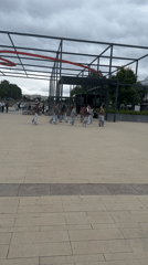 Youth dance group performs synchronized routine in Izhevsk plaza
