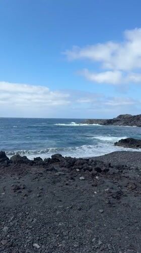 Volcanic beaches and lava fields documented in Tinajo, Spain
