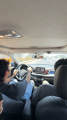 Back seat passenger records drive through Mexican town
