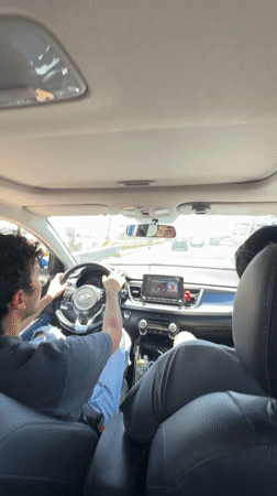 Back seat passenger records drive through Mexican town
