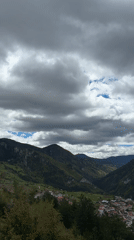 Mountain valley landscape documented from elevated viewpoint in Bulgaria