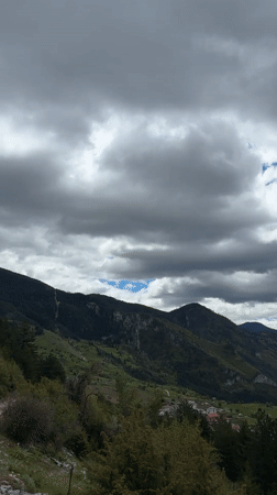 Mountain valley landscape documented from elevated viewpoint in Bulgaria