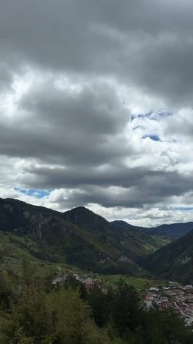 Mountain valley landscape documented from elevated viewpoint in Bulgaria