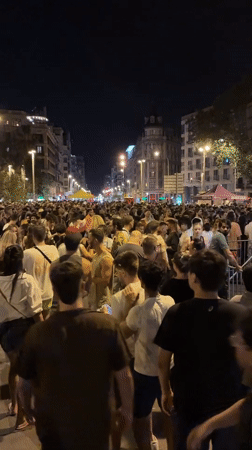 Pride Barcelona night festival draws massive street crowd