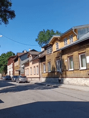 Strolling Tallinn's wooden streetscapes, stickers, and local art