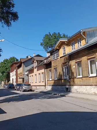 Strolling Tallinn's wooden streetscapes, stickers, and local art
