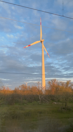 Wind turbines observed in Russian countryside near Zimovniki