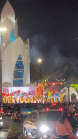 Public celebration captured in Nha Trang, Vietnam