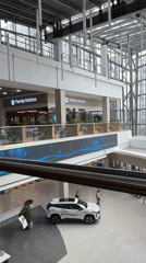 Geely Cityray on display inside a Kazan shopping mall