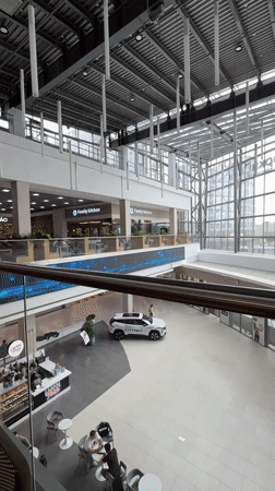 Geely Cityray on display inside a Kazan shopping mall
