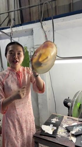 Traditional artwork displayed in Ho Chi Minh City workshop