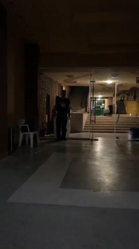 Indoor backflip performance in Varna lobby area
