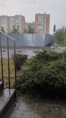 Storm damage and heavy rain across Lviv streets