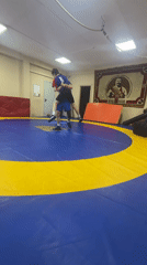 Wrestling match observed in Perm indoor facility