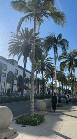 Late-night scenes captured along Beverly Hills luxury shopping district