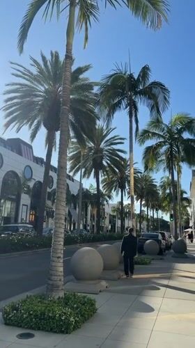 Late-night scenes captured along Beverly Hills luxury shopping district