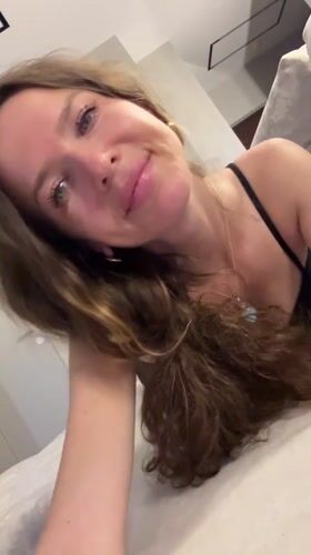 Relaxed, candid moments lying down at home in Khimki