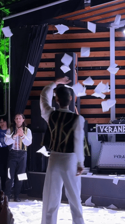 Traditional Georgian dance performance at Batumi restaurant evening event