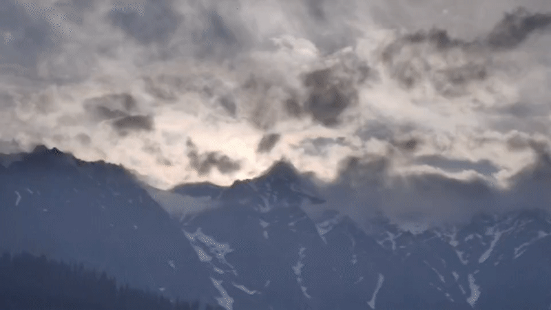 Dramatic mountain weather captured in Vashisht, India