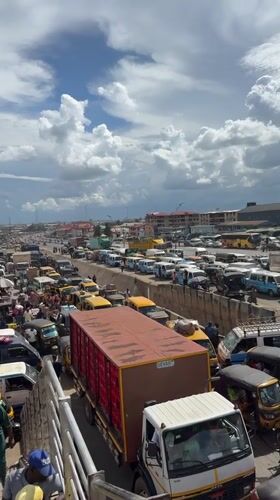 Heavy traffic observed at busy Onitsha intersection
