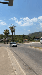 Sunny morning around Kemer's streets, parks, and coastal road