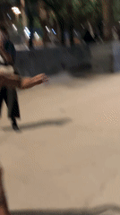 Man jumps into Barcelona harbor water at night