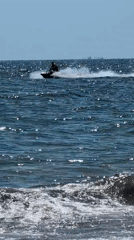 Jet skiing off the Romanian Black Sea coast on a bright morning