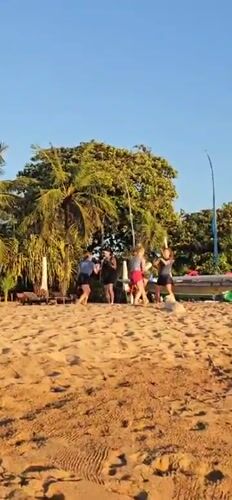 Women hold beach boxing workout in Denpasar