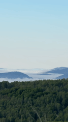 Foggy mountain valleys documented near Chesnoki, Russia