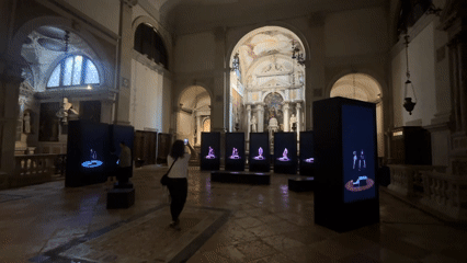 Digital art exhibition with performance screens opens in Venice church