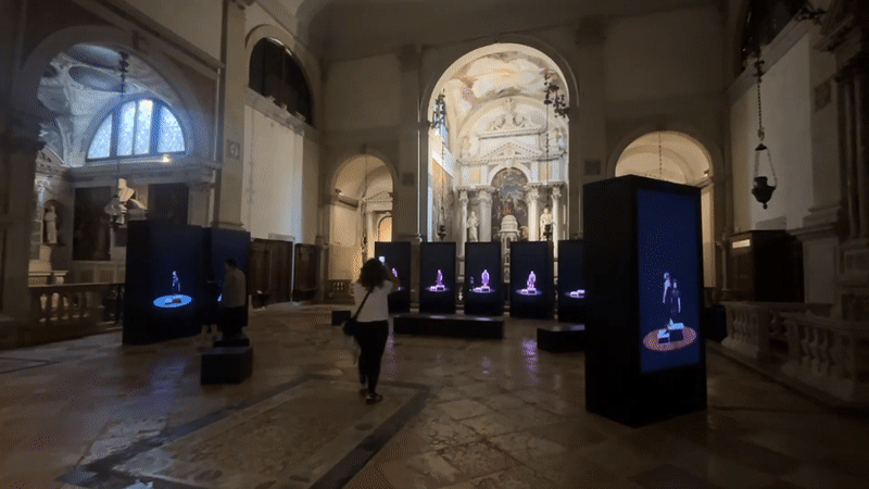 Digital art exhibition with performance screens opens in Venice church