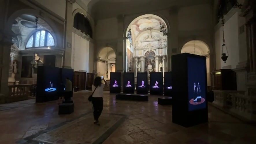 Digital art exhibition with performance screens opens in Venice church