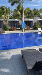 Resort pool captured in Mũi Né, Vietnam
