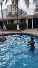Resort pool volleyball and leisure activities in Porlamar Venezuela