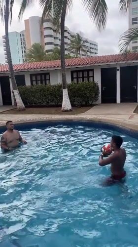 Resort pool volleyball and leisure activities in Porlamar Venezuela