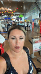 Russian-speaking traveler departs from Vietnam airport amid ground operations