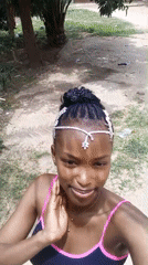 Woman documents traditional dress in selfie session, Keffi Nigeria
