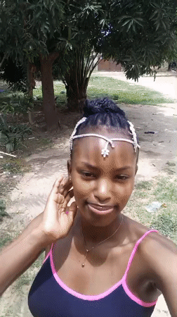 Woman documents traditional dress in selfie session, Keffi Nigeria