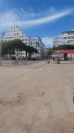 Sunny afternoon scenes along the Quarteira seafront