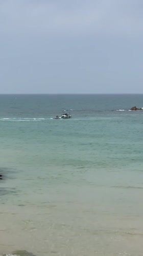 Quiet morning beach activity observed along Tel Aviv coast