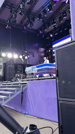 DJ performance draws crowd in Sirius, Russia outdoor venue