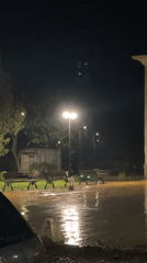Heavy rain floods town square in Lozarevo, Bulgaria