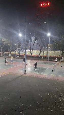 Nighttime sports activity observed at Shapingba District recreation facility
