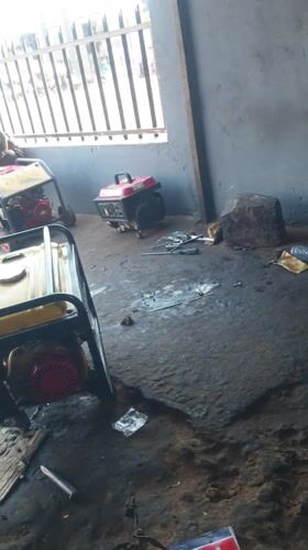 Generator repair work and daily life documented in Sabon Tasha