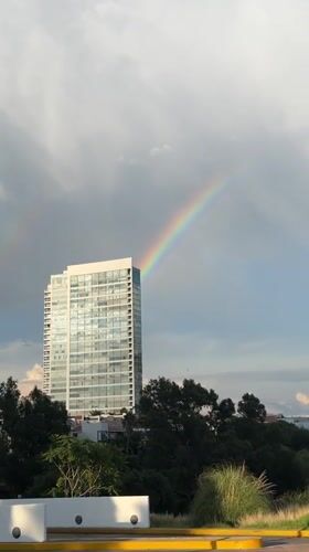 Rainbow Appears Over San Bernardino Tlaxcalancingo Following Rainfall