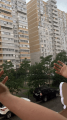 Heavy rainstorm hits Krasnodar residential area, witnesses document downpour
