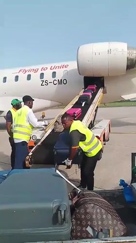 Morning airport operations captured in Orerokpe, Nigeria