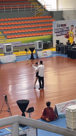 Ballroom dance competition at Bình Dương Provincial Gymnasium