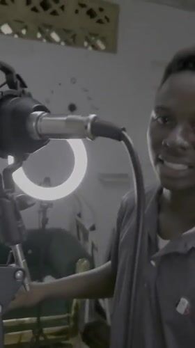 Young man sets up makeshift recording studio in Mararaba